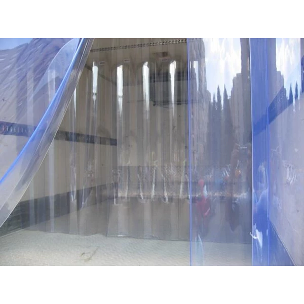 PVC Strip Curtain Blue Clear (Plastic Curtain)