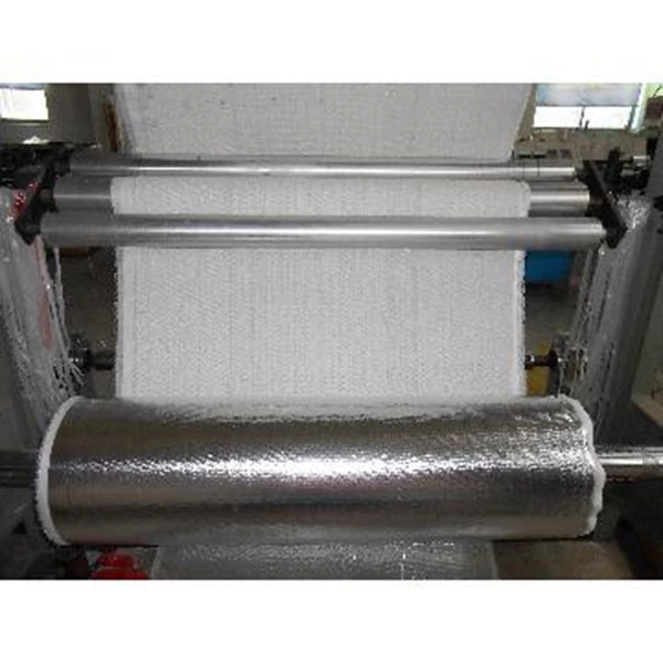 Asbestos cloth coated with aluminum foil 