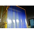 PVC Strips Curtain Blue Clear 1