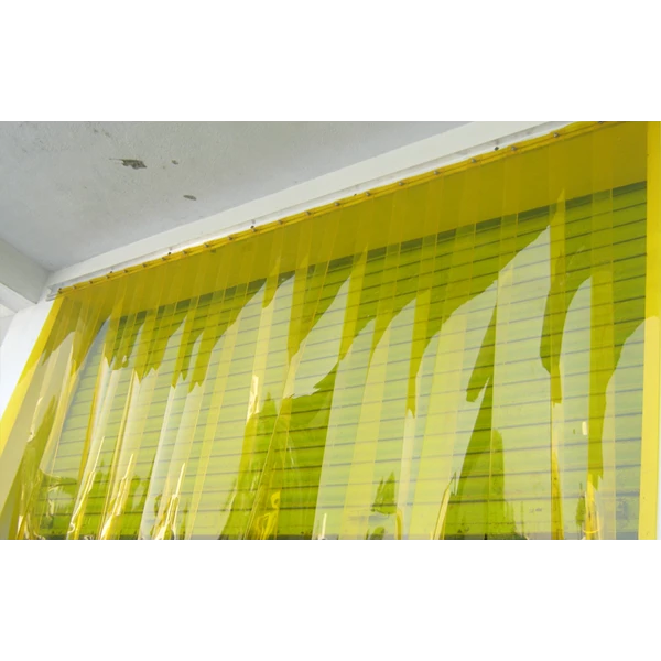 Tirai PVC Curtain Plastik Kuning